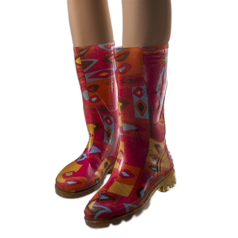 Bottes en caoutchouc orange pour femmes de Massby