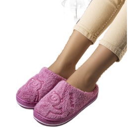 BM Chaussons Smile Bear doux rose foncé BM Chaussons Smile Bear doux rose foncé