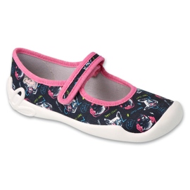 Befado chaussures pour enfants 114Y497 bleu marin rose multicolore Befado chaussures pour enfants 114Y497 bleu marin rose multicolore