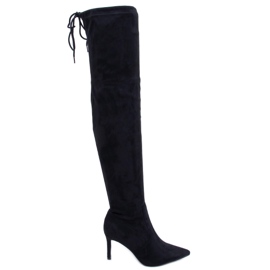 BM Cuissardes noires à talons Becky