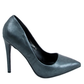 BM Escarpins femme Leda Green noir vert