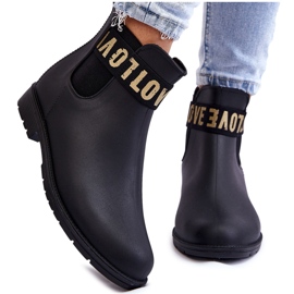 PA1 Bottes de pluie à enfiler pour femme Noir Joline
