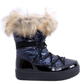 Bottes de neige femme Amerie Bleu noir