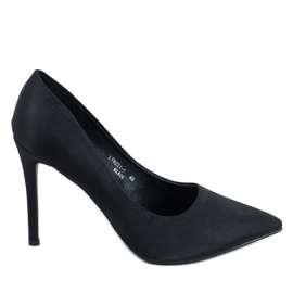 PA1 Escarpins femme en satin Talia Noir