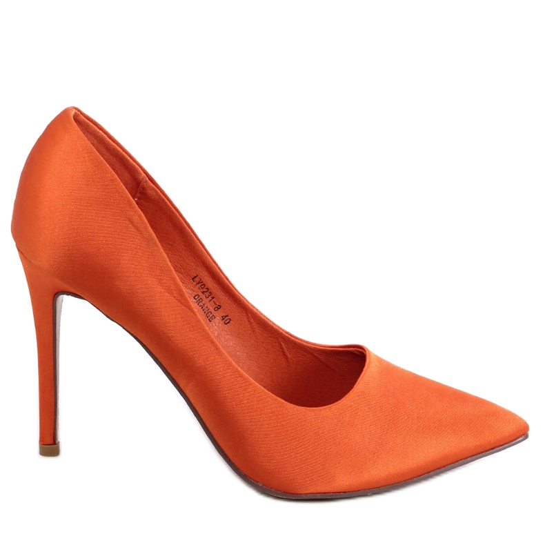 Escarpins femme en satin Talia Orange