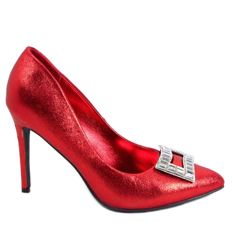 PA1 Escarpins femme Deborah Red à ornements rouge