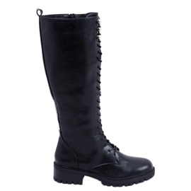 PA1 Bottines à lacets femme Tarver Noir