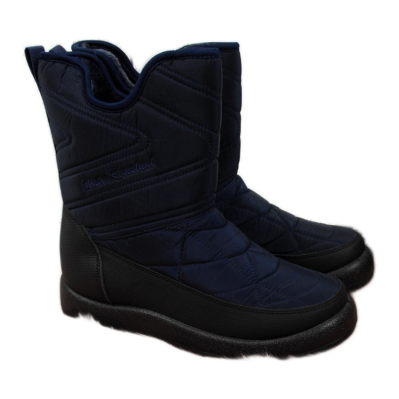 News Bottes de neige imperméables pour femme, bleu marine