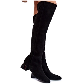 Laura Messi 2221 Cuissardes en Daim Noir le noir Laura Messi 2221 Cuissardes en Daim Noir le noir