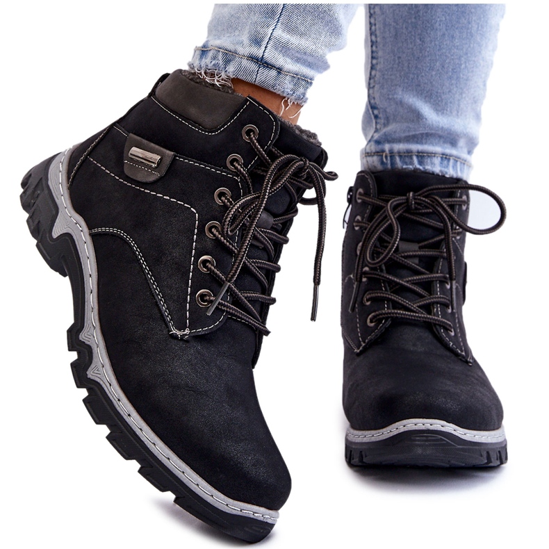 PA1 Bottes Trappeur Femme Warm Zipper Noir Jake le noir