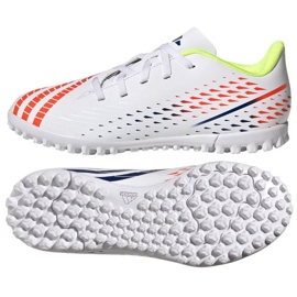 Adidas Predator Edge.4 V Tf Jr GV8496 chaussures de football blanche blanche