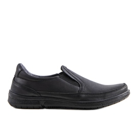 BM Chaussures à enfiler noires pour hommes de Lazar le noir BM Chaussures à enfiler noires pour hommes de Lazar le noir