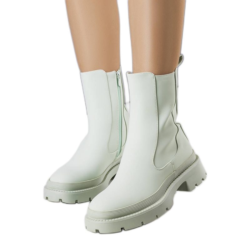 Bottes isolantes vertes mates de Coletta