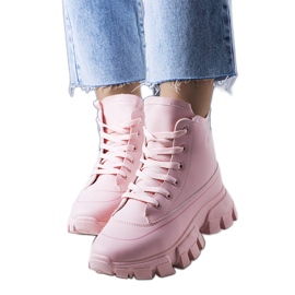 BM Chaussures de randonnée femme Nurbi beiges rose BM Chaussures de randonnée femme Nurbi beiges rose