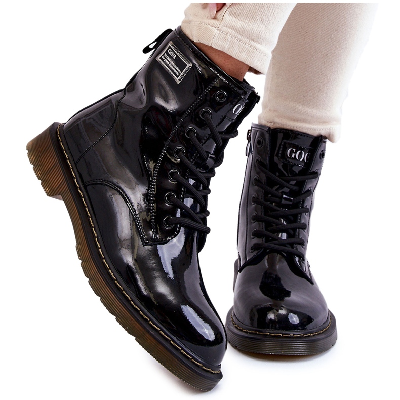 Bottes Isolantes Laquées Femme GOE II2N4050 Noir le noir