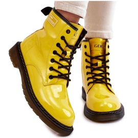 Bottes Isolantes Laquées Femme GOE II2N4054 Jaune