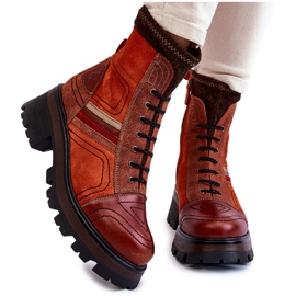 Bottes Cuir Femme Talon Plat Maciejka 05624-08 Orange-Marron brun Bottes Cuir Femme Talon Plat Maciejka 05624-08 Orange-Marron brun