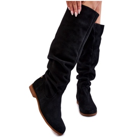 Bottes Genou en Daim pour Femme Maciejka 05790-01 Noir le noir
