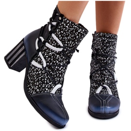 Talons Hauts en Cuir pour Femme Maciejka 05605-01 Noir et Blanc