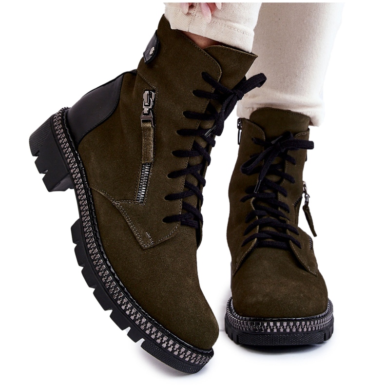 Bottes isolées en daim Laura Messi 2508 Vert