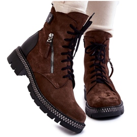 Bottes isolées en daim Laura Messi 2508 Marron brun
