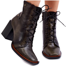 Bottines à Lacets Classiques en Cuir Maciejka 05667-09 Vert