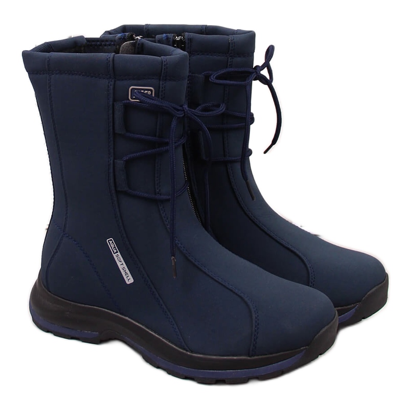 Bottes de neige imperméables pour femmes, bleu marine DK