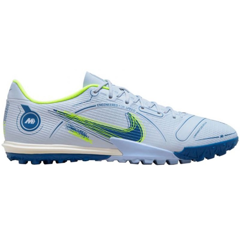Chaussures de football Nike Mercurial Vapor 14 Academy Tf M DJ2879-054 bleu bleu