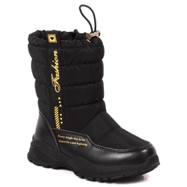 Bottes de neige isolées en laine de mouton Miss Jr EVE391 noir