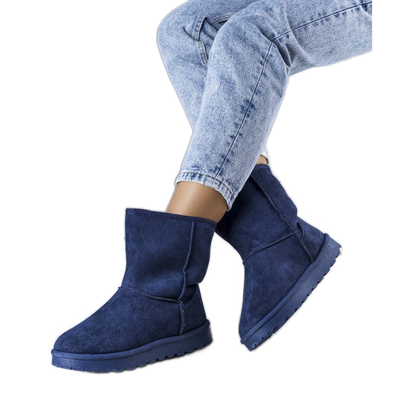 Hank bottes de neige isolées bleu marine