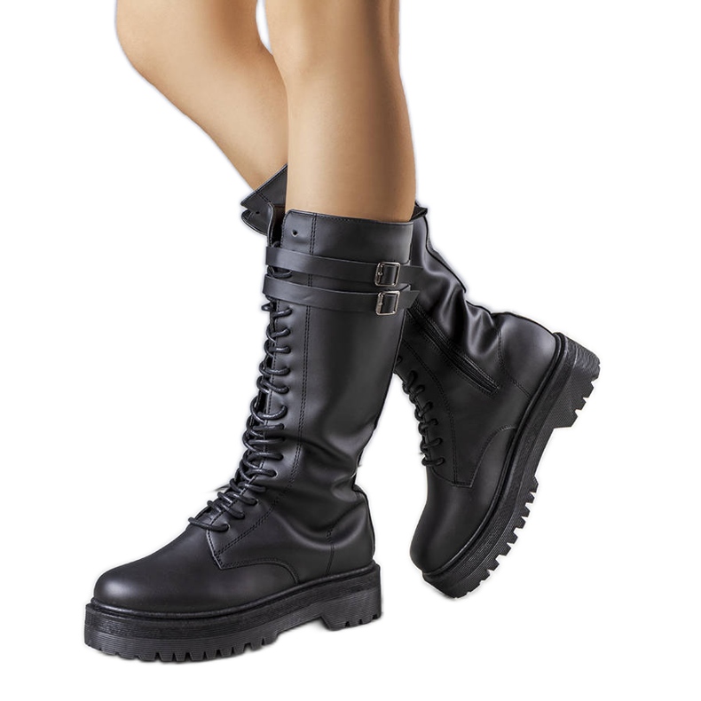 Bottes hautes noires de Christopher le noir