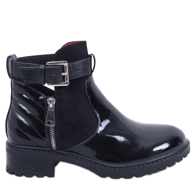 BM Bottines à découpes Thomas Black Mirros le noir