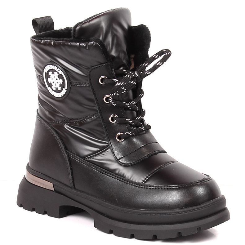 BM Bottes de neige fille isolées en laine de mouton noir Miss le noir BM Bottes de neige fille isolées en laine de mouton noir Miss le noir