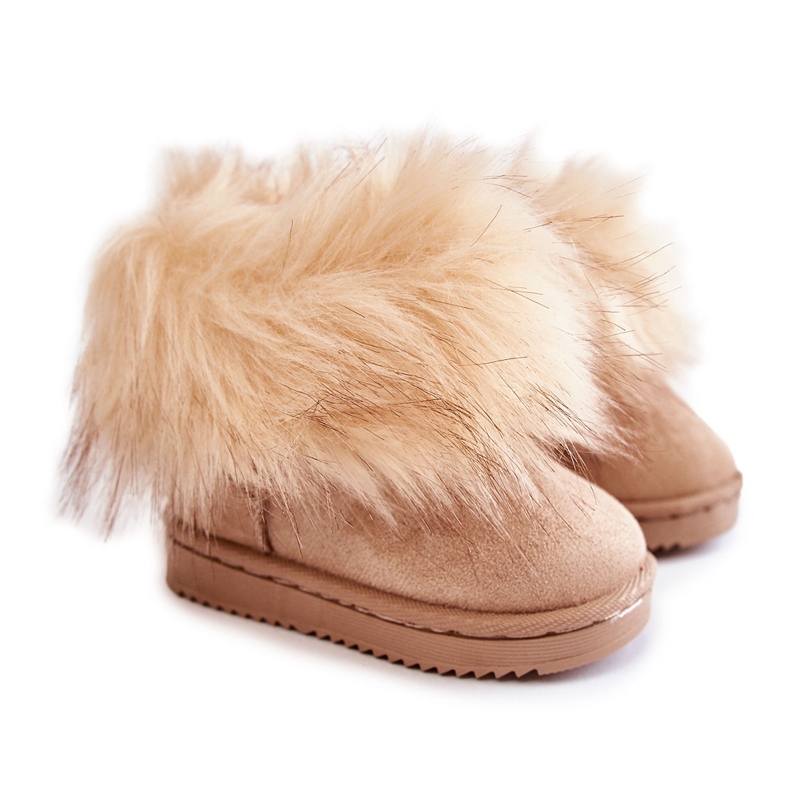 FR1 Bottes De Neige Enfant Avec Fourrure Beige Ariana FR1 Bottes De Neige Enfant Avec Fourrure Beige Ariana