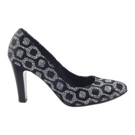 Espinto Escarpins sur un talon noir / blanc