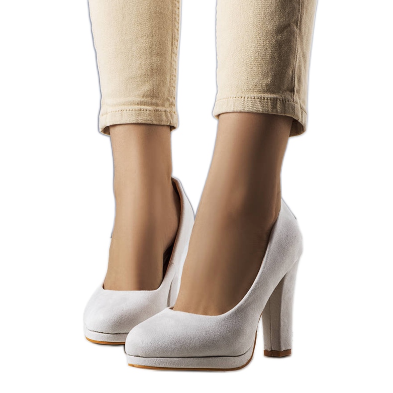 BM Escarpins à talon gris Fardi BM Escarpins à talon gris Fardi