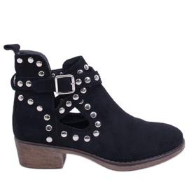 BM Bottines découpées à clous Shelby Black le noir