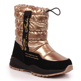 Evento Bottes de neige isolées en laine d'agneau or Miss doré