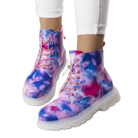 Bottes isolées colorées d'Amarel bleu