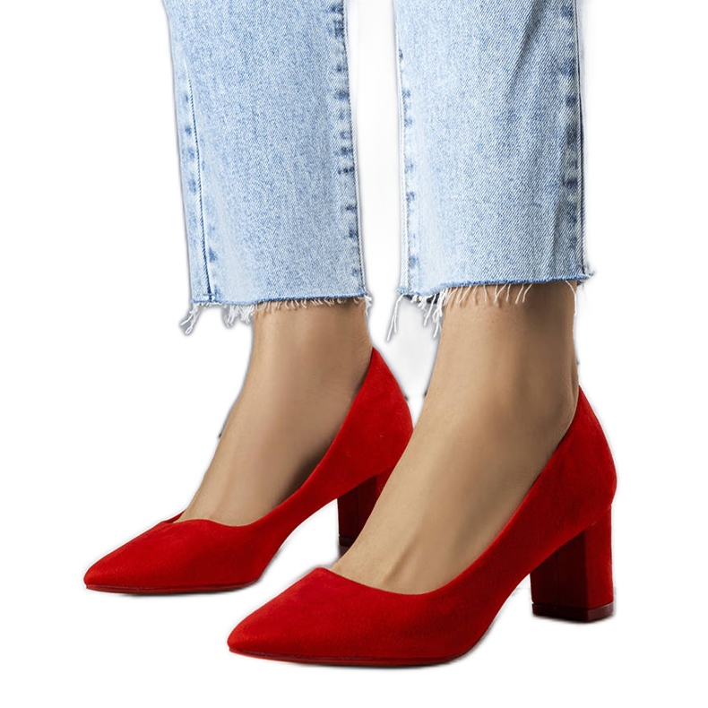 BM Escarpins rouges à talons Demiki