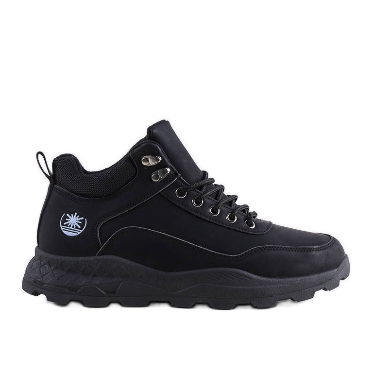 Bottes isolées noires d'Aidan le noir
