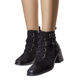 Bottines isolées noires de Klinte le noir