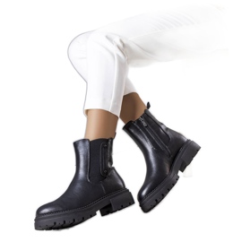 Bottes isolées noires de Caron le noir
