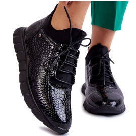 Vinceza Baskets légères à enfiler pour femmes Noir Soroco