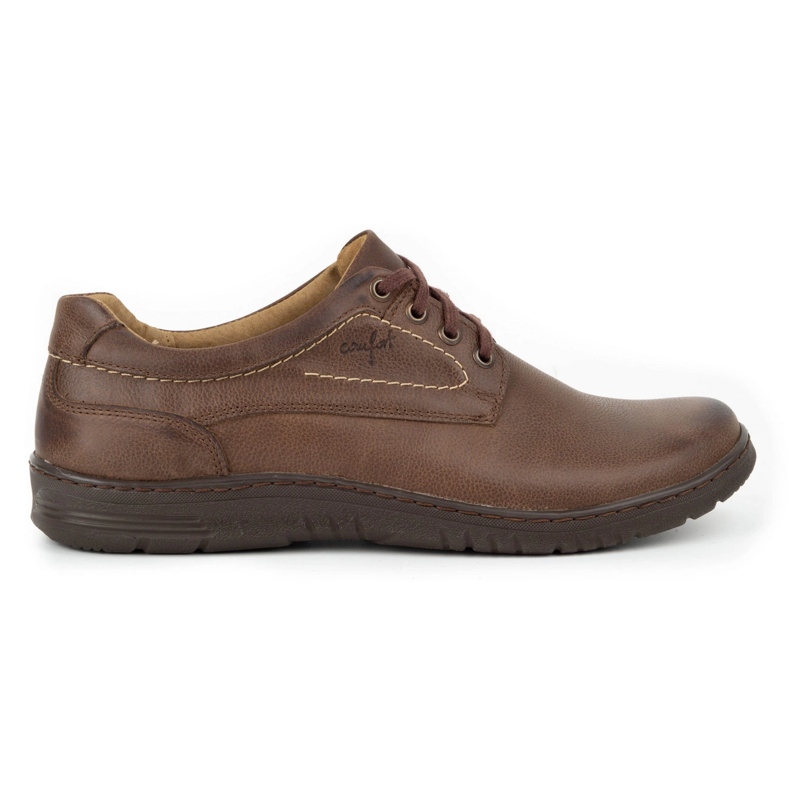 KOMODO Chaussures décontractées en cuir pour hommes 921K marron brun