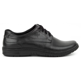 KOMODO Chaussures décontractées en cuir pour hommes 921K noir