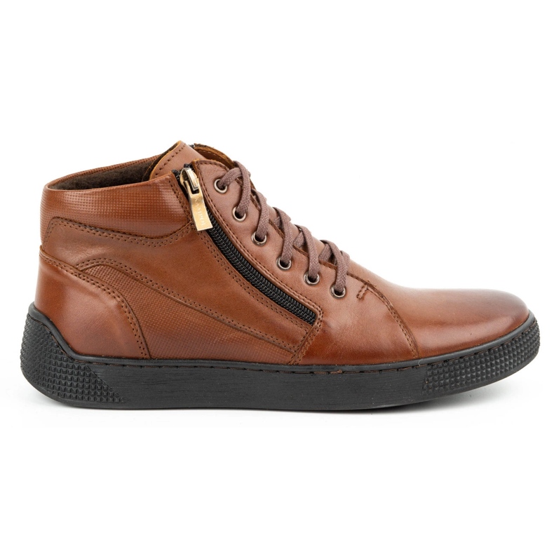 Kampol Bottes en cuir isolées pour hommes 120KAM marron brun Kampol Bottes en cuir isolées pour hommes 120KAM marron brun