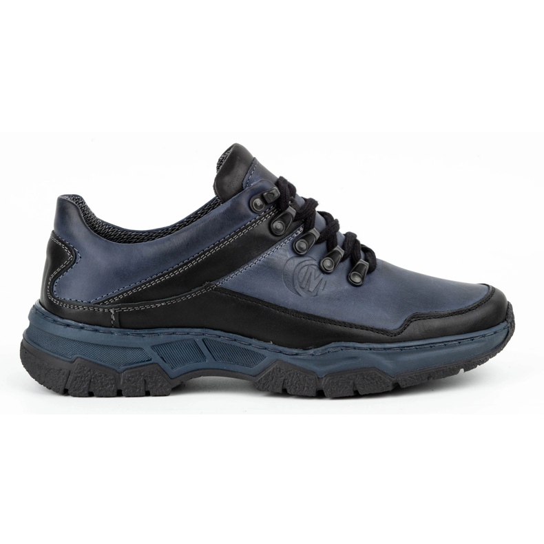 Olivier Chaussures casual cuir homme 842MA bleu marine