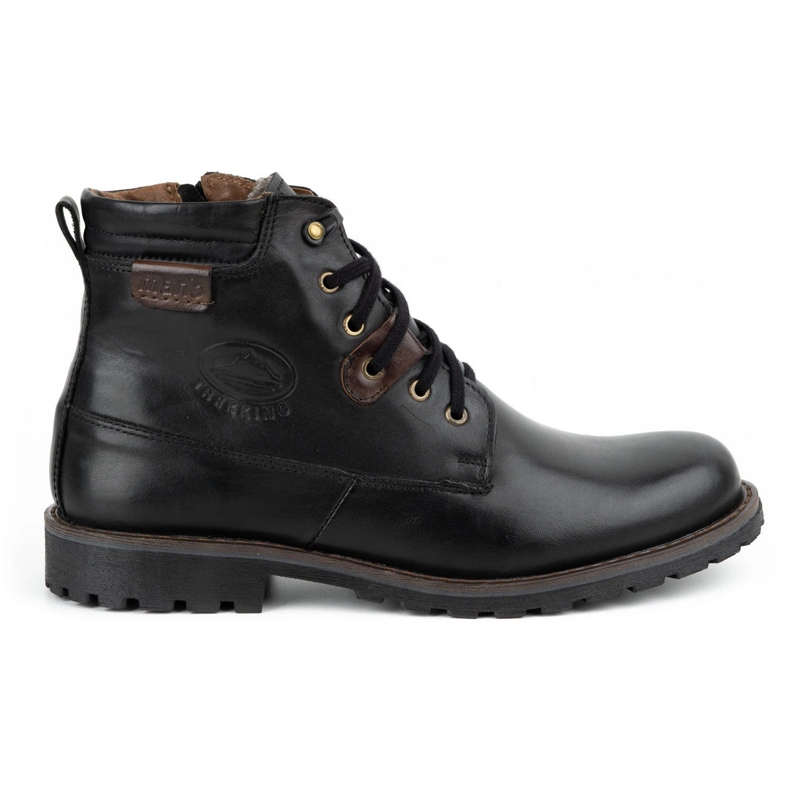 Olivier Bottes d'hiver en cuir pour hommes 754 noir le noir Olivier Bottes d'hiver en cuir pour hommes 754 noir le noir