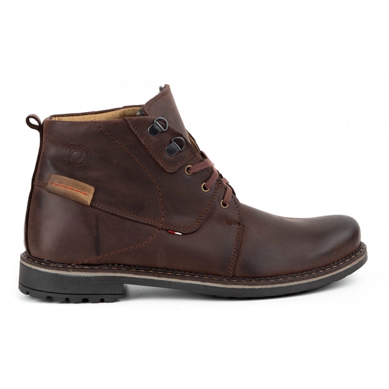 Olivier Bottes d'hiver en cuir pour hommes 151GT marron brun Olivier Bottes d'hiver en cuir pour hommes 151GT marron brun